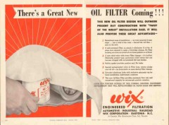 wix corp 1956 new oil filter design coming service station vintage ad wix corp 1956 new oil filter design coming service station vintage ad