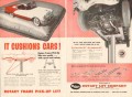 rotary lift company 1956 cushions cars frame pick-up repair vintage ad rotary lift company 1956 cushions cars frame pick-up repair vintage ad