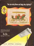 oscar phillips company 1956 glo-rite horse outdoor lighting vintage ad