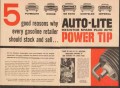 electric auto-lite company 1957 reasons resistor spark plug vintage ad