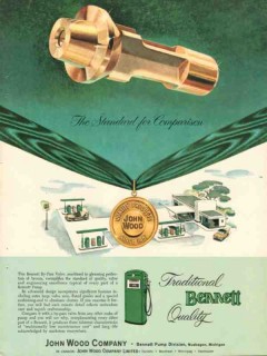 john wood company 1957 bronze by-pass valve gasoline pump vintage ad john wood company 1957 bronze by-pass valve gasoline pump vintage ad