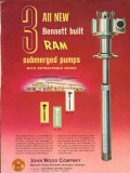 john wood company 1957 bennett ram flow submerged pumps vintage ad john wood company 1957 bennett ram flow submerged pumps vintage ad