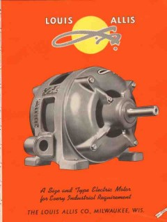 louis allis company 1937 size type electric motor industry vintage ad