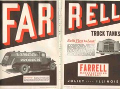 farrell mfg company 1937 built first last truck tanks oil vintage ad