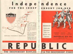 Republic Oil Company 1937 Vintage Ad Independence Supplier Jobber