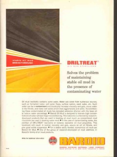 National Lead Company 1955 Vintage Ad Oil Baroid Mud Stable Driltreat