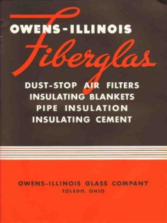 Owens-Illinois Glass Company 1936 Vintage Catalog Fiberglas Air Filter Owens-Illinois Glass Company 1936 Vintage Catalog Fiberglas Air Filter