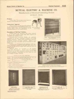 Mutual Electric Machine Company 1916 Vintage Catalog Bull Dog Switches