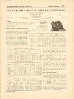 Williams Patent Crusher Pulverizer Company 1916 Vintage Catalog Coal Williams Patent Crusher Pulverizer Company 1916 Vintage Catalog Coal