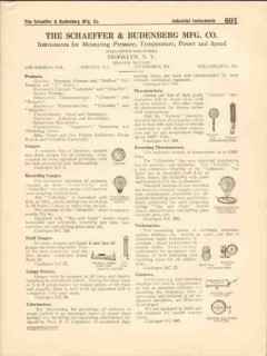 Schaeffer Budenberg Mfg Company 1916 Vintage Catalog Pressure Gauges Schaeffer Budenberg Mfg Company 1916 Vintage Catalog Pressure Gauges