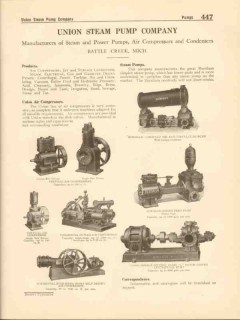 Union Steam Pump Company 1916 Vintage Catalog Air Compressors Union Steam Pump Company 1916 Vintage Catalog Air Compressors