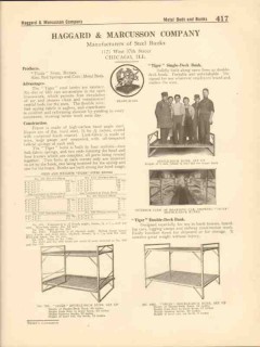 Haggard Marcusson Company 1916 Vintage Catalog Bunk Beds Tiger Steel