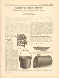 Northfield Iron Company 1916 Vintage Catalog Concrete Mixers Screeners