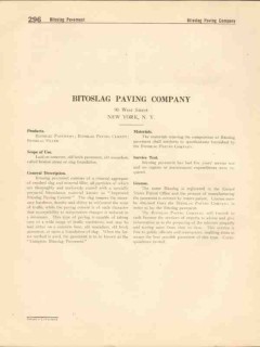 Bitoslag Paving Company 1916 Vintage Catalog Cement Pavement Filler