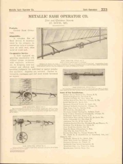 Metallic Sash Operator Company 1916 Vintage Catalog Steel Metal Wood Metallic Sash Operator Company 1916 Vintage Catalog Steel Metal Wood