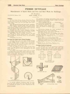 Pierre Duvinage 1916 Vintage Catalog Iron Spiral Stairs System Anchor Pierre Duvinage 1916 Vintage Catalog Iron Spiral Stairs System Anchor