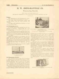 H W Johns-Manville Company 1916 Vintage Catalog Asbestos Waterproofing H W Johns-Manville Company 1916 Vintage Catalog Asbestos Waterproofing