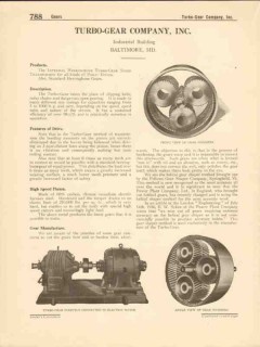 Turbo-Gear Company 1916 Vintage Catalog Speed Transformer Power Drives Turbo-Gear Company 1916 Vintage Catalog Speed Transformer Power Drives