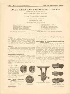 Dodge Mfg Corp 1916 Vintage Catalog Pulleys Clutches Transmission