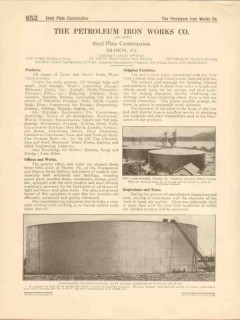 Petroleum Iron Works Company 1916 Vintage Catalog Steel Plate Tanks Petroleum Iron Works Company 1916 Vintage Catalog Steel Plate Tanks