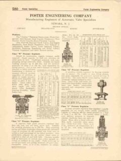 Foster Engineering Company 1916 Vintage Catalog Valves Automatic