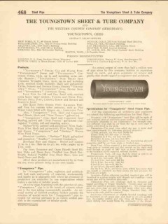 Youngstown Sheet Tube Company 1916 Vintage Catalog Steam Water Pipe Youngstown Sheet Tube Company 1916 Vintage Catalog Steam Water Pipe
