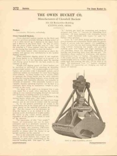 Owen Bucket Company 1916 Vintage Catalog Clamshell Excavating Digging Owen Bucket Company 1916 Vintage Catalog Clamshell Excavating Digging