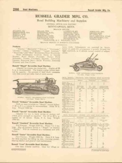Russell Grader Mfg Company 1916 Vintage Catalog Road Building Machines Russell Grader Mfg Company 1916 Vintage Catalog Road Building Machines