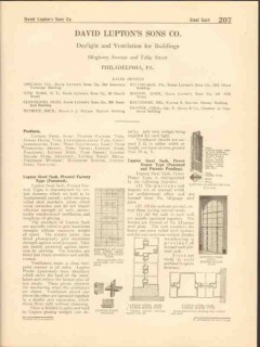 David Lupton Sons Company 1916 Vintage Catalog Windows Steel Sash