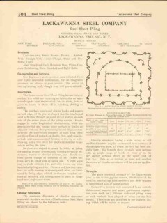 Lackawanna Steel Company 1916 Vintage Catalog Arched-Web Sheet Piling Lackawanna Steel Company 1916 Vintage Catalog Arched-Web Sheet Piling