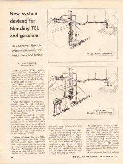new system blending tel gasoline 1962 weigh tank scale vintage article
