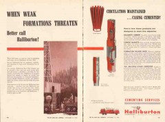 Halliburton Company 1962 Vintage Ad Oil Casing Cemented Weak Formation