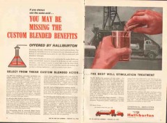 Halliburton Company 1962 Vintage Ad Oil Acids Custom Blended Benefits Halliburton Company 1962 Vintage Ad Oil Acids Custom Blended Benefits