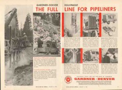 Gardner-Denver Company 1962 Vintage Ad Pipeliners Equipment Full Line