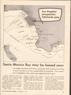 santa monica bay 1962 leased petroleum oil drilling vintage article