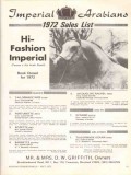 Imperial Arabians 1972 Hi-Fashion sales list stud horse vintage ad Imperial Arabians 1972 Hi-Fashion sales list stud horse vintage ad