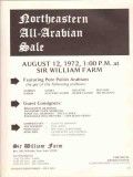 sir william farm 1972 northeastern all-arabian sale horse vintage ad
