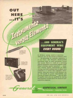 General Geophysical Company 1953 Vintage Ad Oil Instruments Elements General Geophysical Company 1953 Vintage Ad Oil Instruments Elements