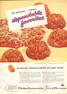 fleischmanns 1959 fancy pecans dependable volume sales vintage ad fleischmanns 1959 fancy pecans dependable volume sales vintage ad