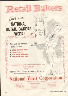 national yeast corp 1959 retail bakers week commercial vintage ad national yeast corp 1959 retail bakers week commercial vintage ad