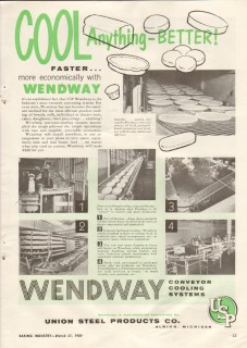 union steel products company 1959 cool wendway conveyor vintage ad union steel products company 1959 cool wendway conveyor vintage ad