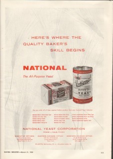 national yeast corp 1959 all-purpose quality bakers skill vintage ad national yeast corp 1959 all-purpose quality bakers skill vintage ad