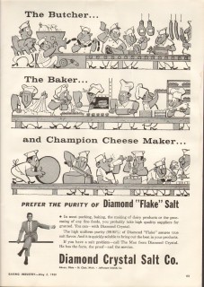 diamond crystal salt company 1959 butcher baker dairy maker vintage ad diamond crystal salt company 1959 butcher baker dairy maker vintage ad