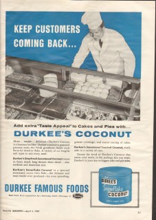 durkee famous foods 1959 customers back coconut cakes pies vintage ad durkee famous foods 1959 customers back coconut cakes pies vintage ad