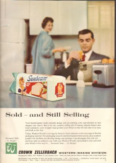 crown zellerbach 1958 western-waxide bread wrapper baking vintage ad crown zellerbach 1958 western-waxide bread wrapper baking vintage ad