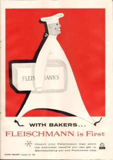 fleischmanns 1958 bakers additional benefits merchandising vintage ad fleischmanns 1958 bakers additional benefits merchandising vintage ad