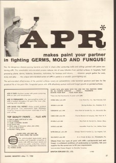 denton edwards company 1958 apr germs mold fungus paint vintage ad denton edwards company 1958 apr germs mold fungus paint vintage ad