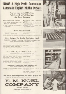 e m noel company 1958 automatic english muffin process vintage ad e m noel company 1958 automatic english muffin process vintage ad