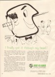 rap-in-wax paper company 1958 foil-o-rap through head vintage ad