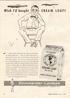 commander-larabee milling company 1958 cream loaf flour vintage ad commander-larabee milling company 1958 cream loaf flour vintage ad